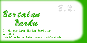 bertalan marku business card